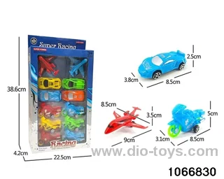Pullback Racing Motorcycle Airplane Puzzle (12pcs) in window box