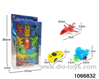Pullback Racing Motorcycle Airplane Puzzle (12pcs) in window box