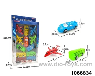 Pull Back Racing Bus Airplane Puzzle in window box