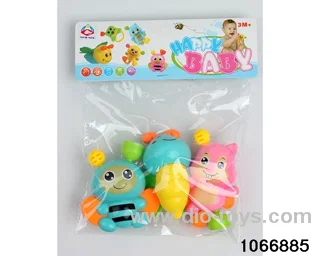 baby rattle in PP bag with header