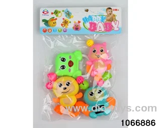 baby rattle in PP bag with header