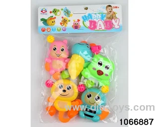 baby rattle in PP bag with header