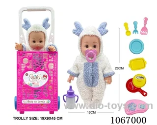 12inch doll with trolley
