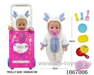 12inch doll with trolley