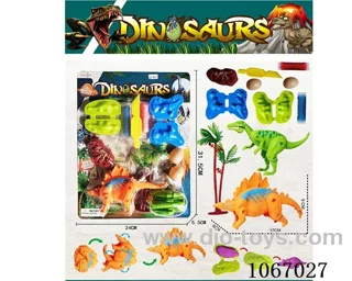 Deformed dinosaur egg and colored clay set