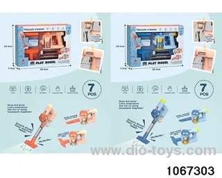 Simulated vacuum cleaner set in window box