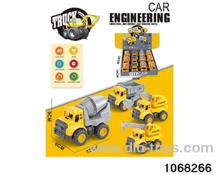 12pcs Inertial Engineering Vehicle in display box