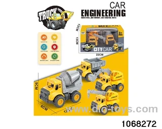 2pcs Inertial Engineering Vehicle in window box