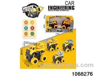 2pcs Inertial Engineering Vehicle in window box