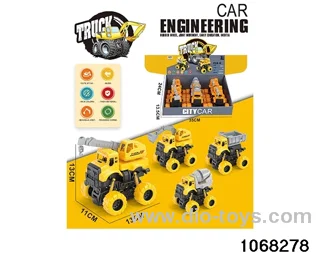 6pcs Inertial Engineering Vehicle in display box