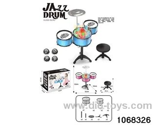 Non-plated 3-Drum Set (with light and chair) in color box