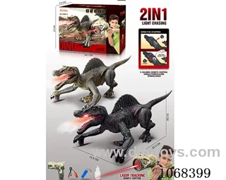2in1 5ch rc dinosaur with light/sound/spray included battery