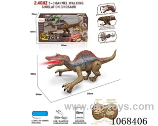 2.4G 5ch rc dinosaur with light/sound
