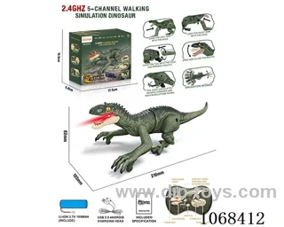 2.4G 5ch rc dinosaur with light/sound