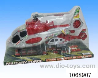 Pull-back helicopter + skid plane