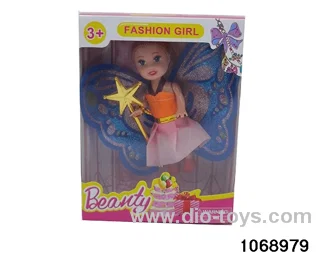 3 inch doll set in window box