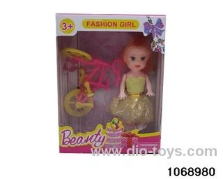 3 inch doll set in window box
