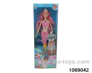 11 inch mermaid with light and music in window box