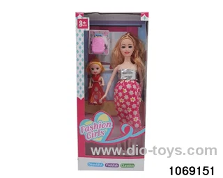 11 inch doll + 3 inch doll in window box