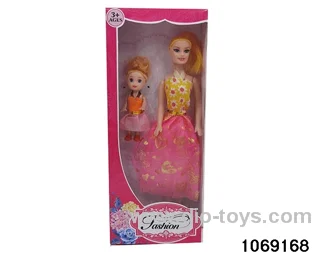 11 inch doll + 3 inch doll in window box