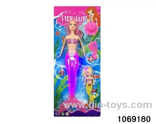 11 inch mermaid with lights in Blister with insert