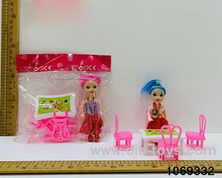 3 inch doll set in opp bag