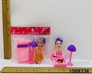 3 inch doll set in opp bag