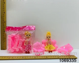 3 inch doll set in opp bag