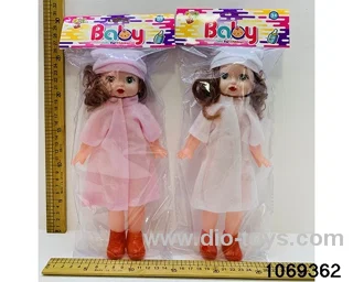 12 inch doll in pe bag with header