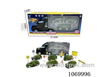 Inertial container tractors +3 alloy military vehicles (with signpost)