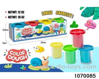 Colorful clay toys in window box