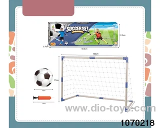 Single-goal football goal in color box
