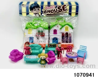 Villa Furniture Figurine Set in PP bag with header