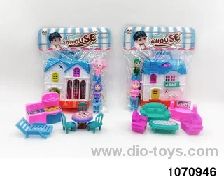 Villa Furniture Figurine Set in PP bag with header