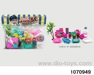 Villa Furniture Figurine Set in PP bag with header