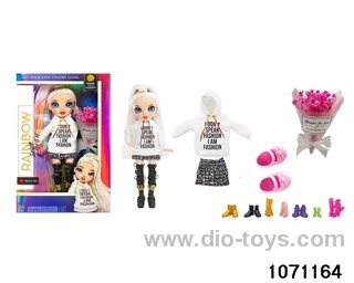10 inch 12 jointed doll set in window box