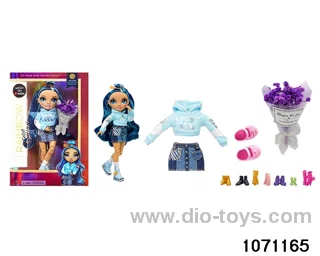 10 inch 12 jointed doll set in window box