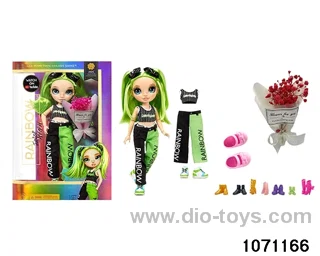 10 inch 12 jointed doll set in window box