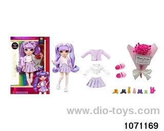 10 inch 12 jointed doll set in window box