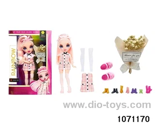 10 inch 12 jointed doll set in window box