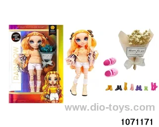 10 inch 12 jointed doll set in window box