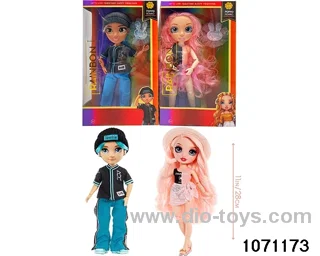 10 inch 12 jointed doll set in window box