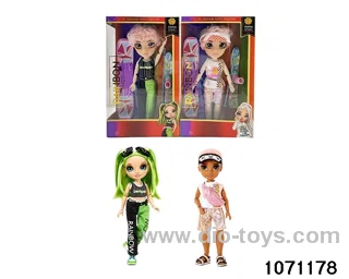 10 inch 12 jointed doll set in window box