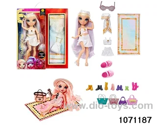 10 inch 12 jointed doll set in window box
