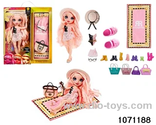10 inch 12 jointed doll set in window box