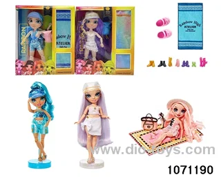10 inch 12 jointed doll set in window box
