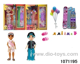10 inch 12 jointed doll set in window box