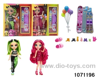 10 inch 12 jointed doll set in window box