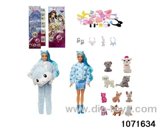 11.5 inch 12 jointed doll set in color box