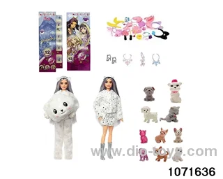 11.5 inch 12 jointed doll set in color box